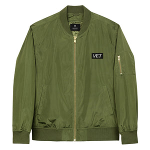 Patched Logo bomber jacket - VET Clothing